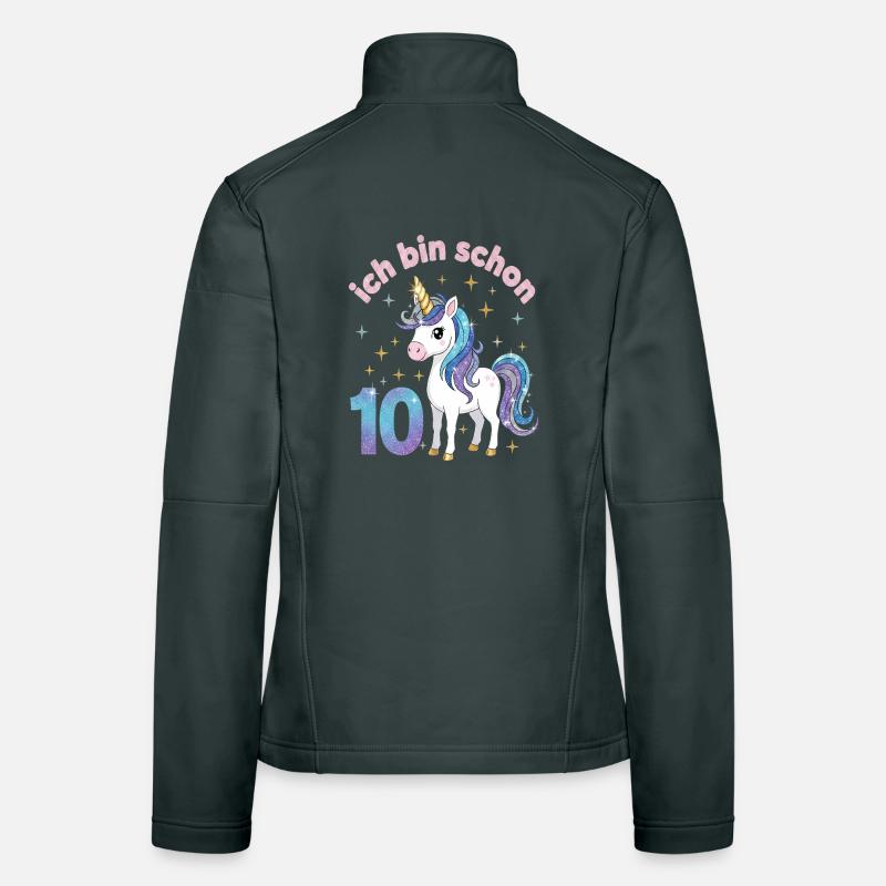 10. Geburtstag Einhorn Mädchen Ich bin schon 10 Frauen Softshelljacke