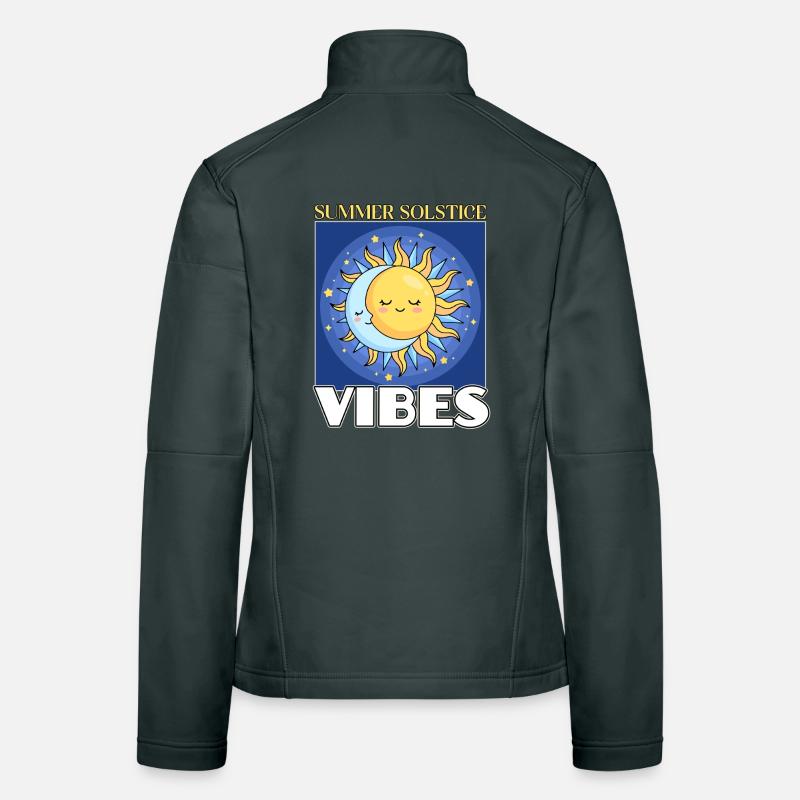 Litha Pagan Solstice d’été Midsommar Veste en tissu softshell Femme