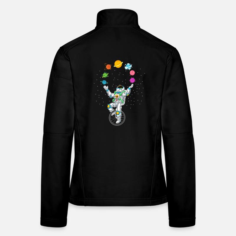 Astronaut Juggling Planets Shirt Women's Softshell Jacket