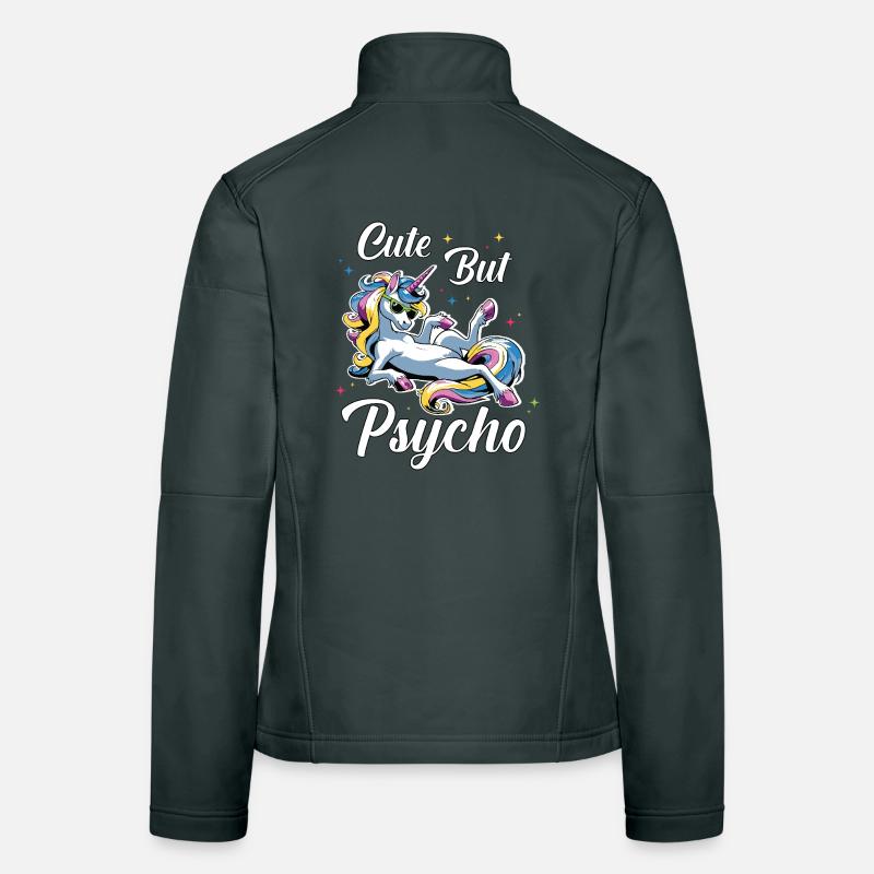 Cute Psycho Unicorn Women's Softshell Jacket