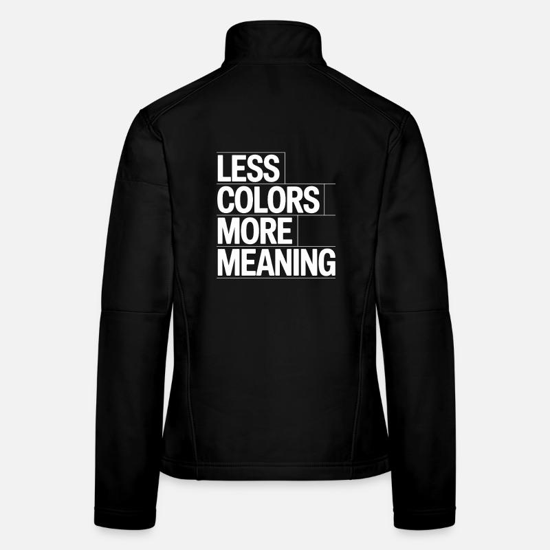 Designer de logos Moins de couleurs Plus créatif Designer Veste en tissu softshell Femme