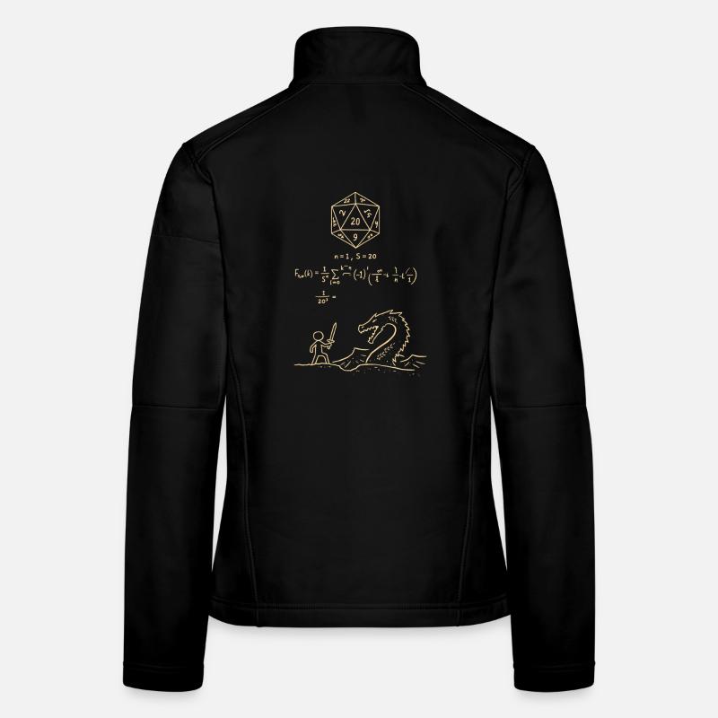 D20 Dice Probability Shirt RPG Nerd Math Fantasy Veste en tissu softshell Femme