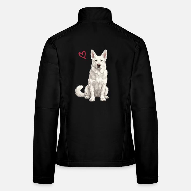 White German Shepherd, White Shepherd Women's Softshell Jacket