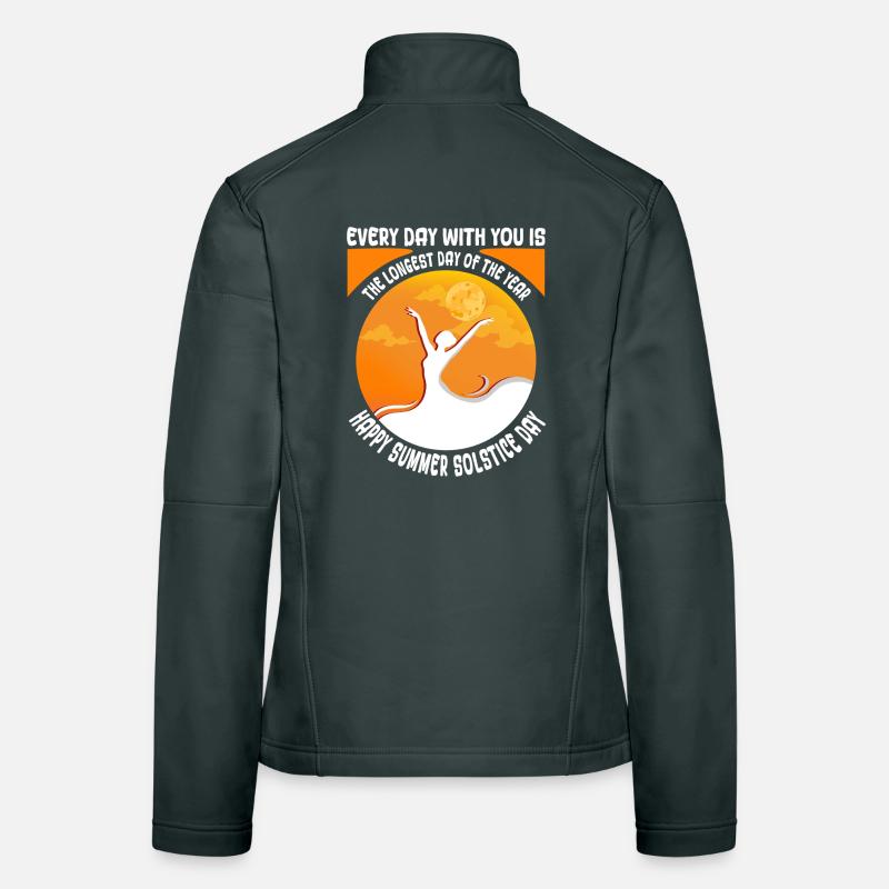 Litha Pagan Solstice d’été Midsommar Veste en tissu softshell Femme