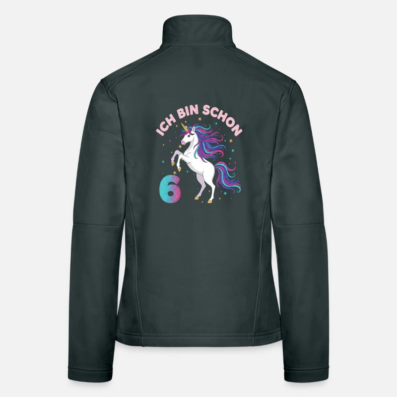 6. Geburtstag Einhorn Mädchen Ich bin schon 6 Frauen Softshelljacke