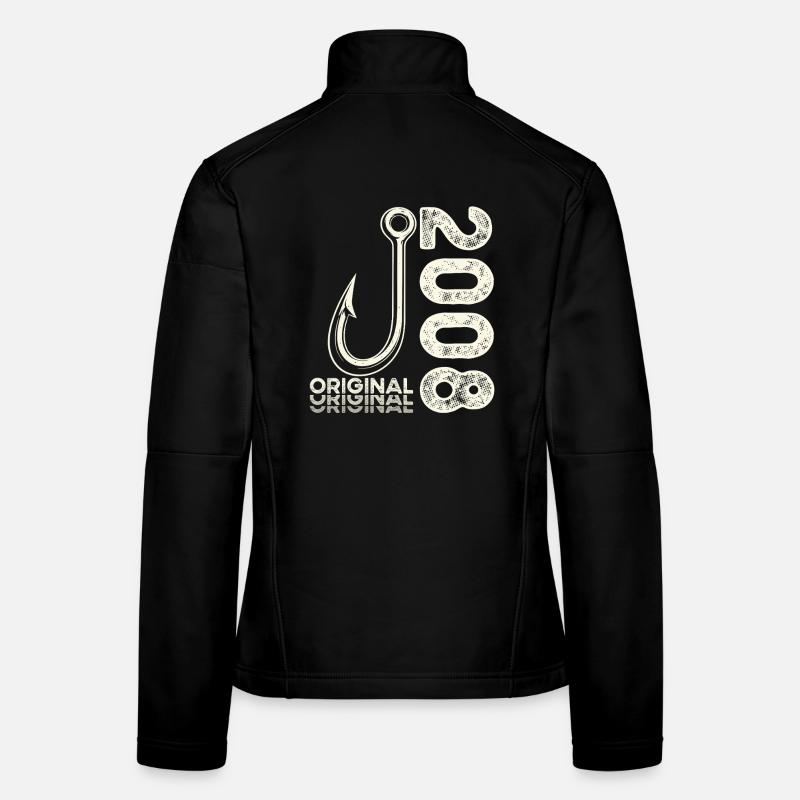 Cadeau pour le 18e anniversaire Pêcheur Pêcheur 2008 Veste en tissu softshell Femme