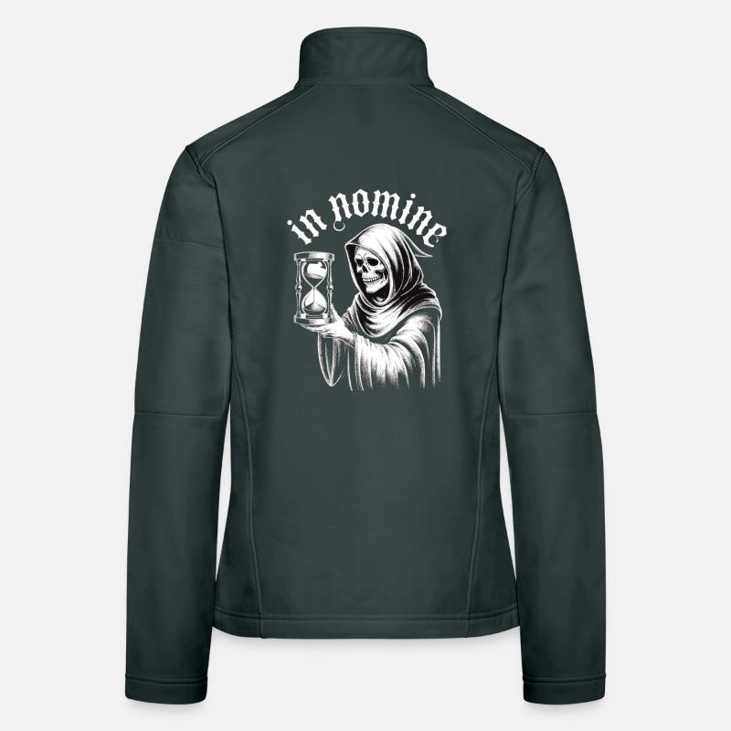 Grim Reaper Skull Time Memento Mori Gothic Shirt Women's Softshell Jacket