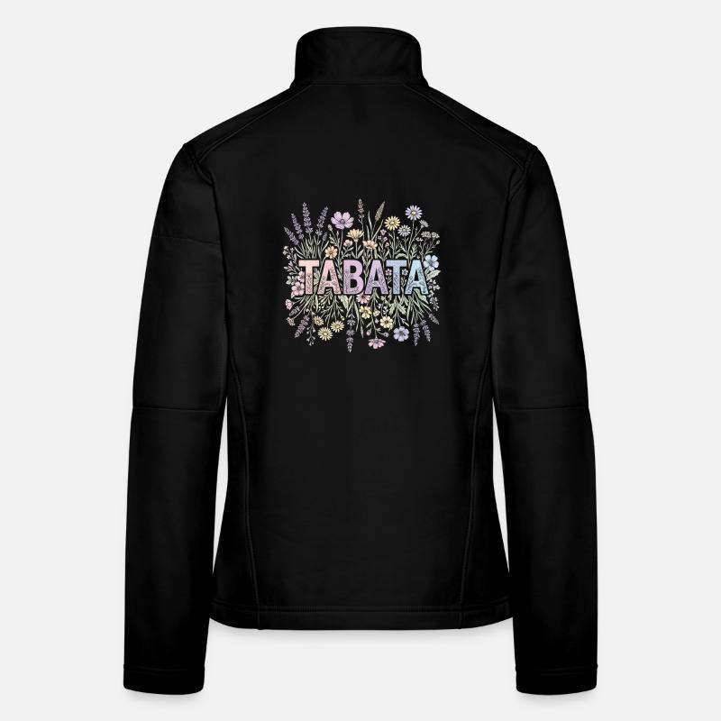 Fleurs de fitness Tabata Workout Veste en tissu softshell Femme