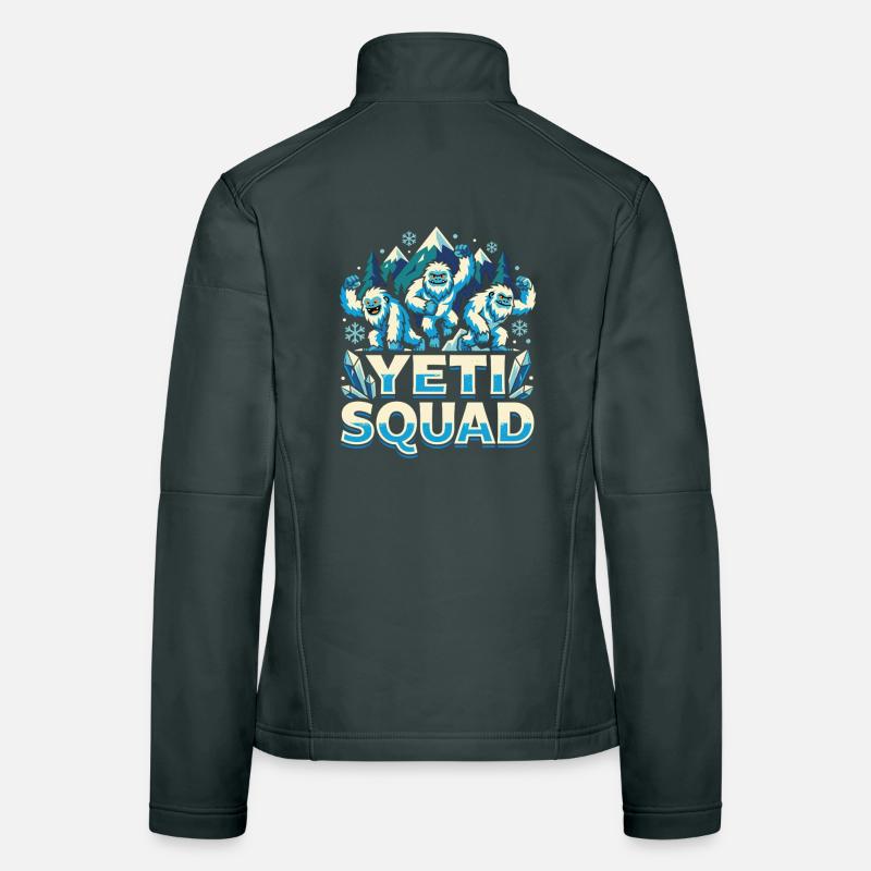 Yeti Squad Winter Snow Monster Funny Women's Softshell Jacket