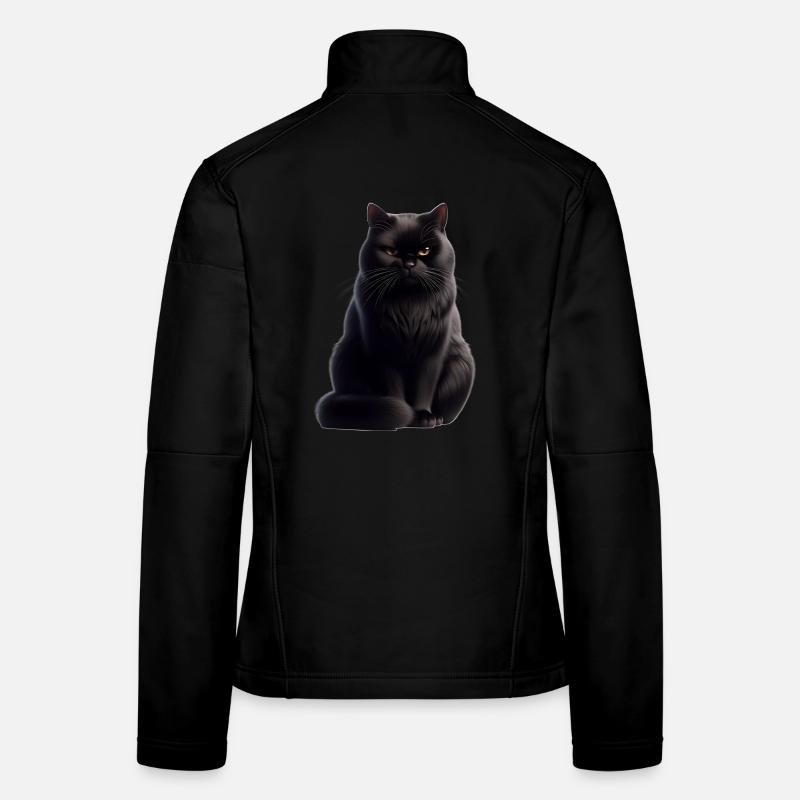 Black cat Women's Softshell Jacket