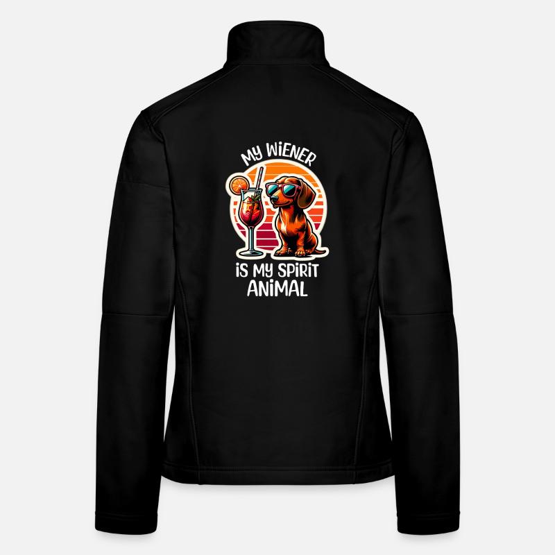 Dackel Cocktail Frauen Softshelljacke