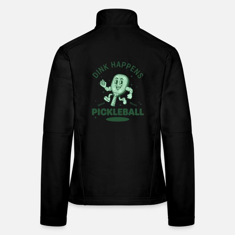 Pickleball funny player pickle ball lovers play Women's Softshell Jacket