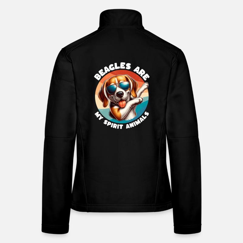 Drôles de proverbes de beagle Veste en tissu softshell Femme