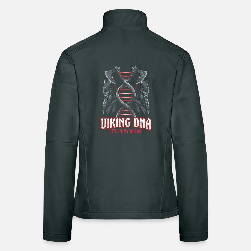 Symbole de hache à ADN viking – C’est dans le sang Veste en tissu softshell Femme