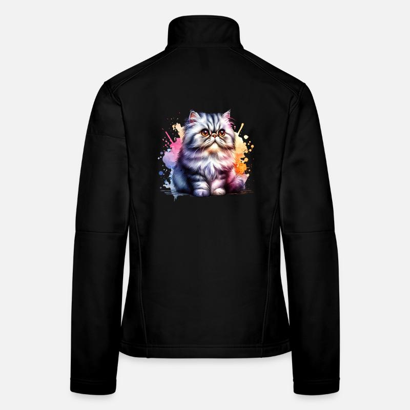 Cadeau du chat persan Veste en tissu softshell Femme