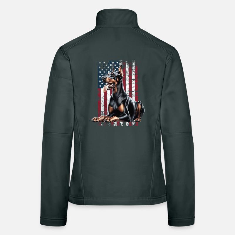 Doberman US Dobermann Frauen Softshelljacke