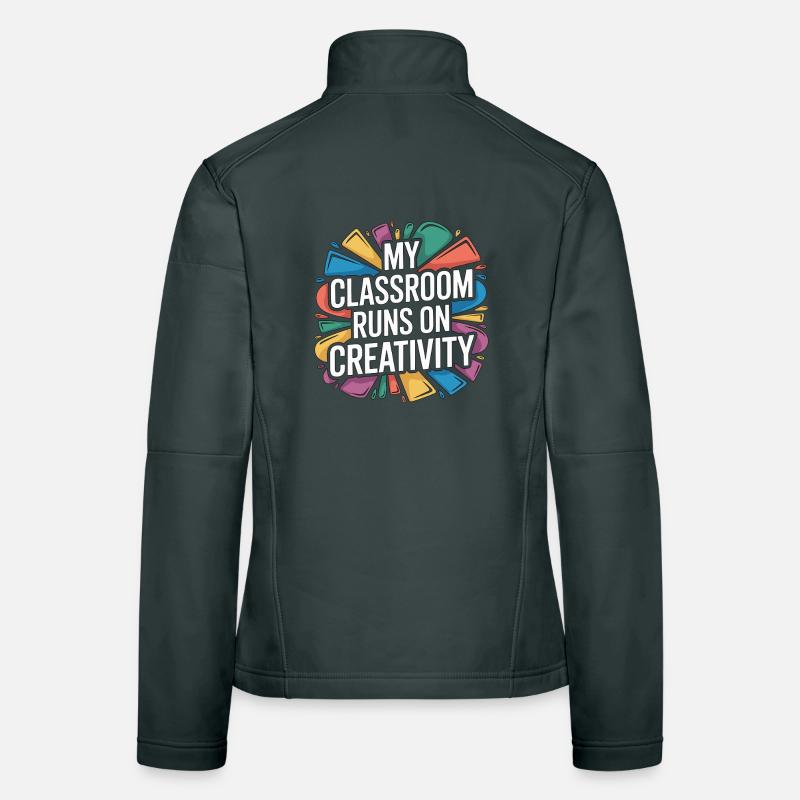 Enseignant designer My Classroom Runs Enseignant en design Veste en tissu softshell Femme