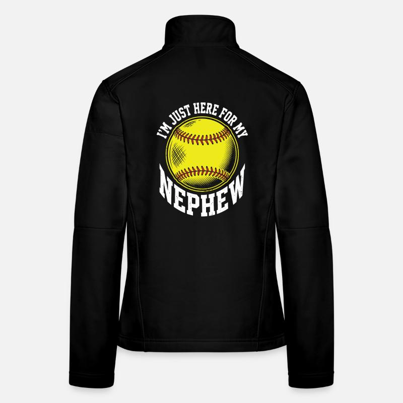 I'm Just Here For My Nephew Softball Women's Softshell Jacket