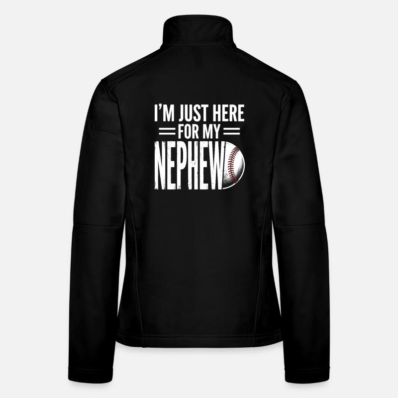 Je suis juste là pour mon neveu au baseball Veste en tissu softshell Femme