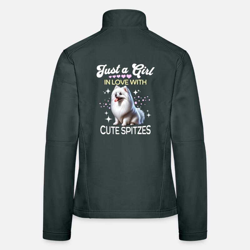 La Fille de Spitz Pomeranian Veste en tissu softshell Femme