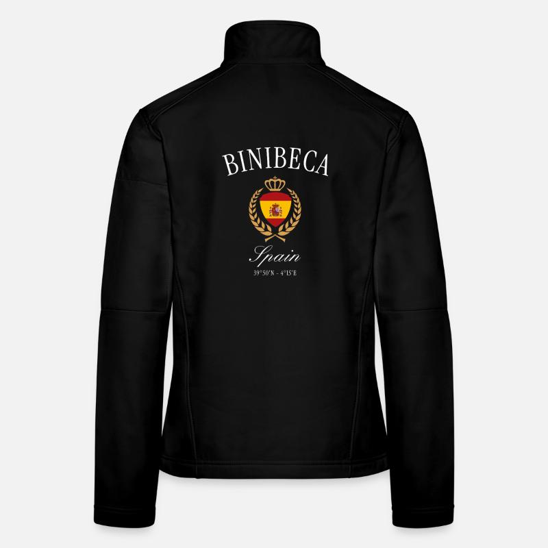 Binibeca Menorca Spanien Wappen – Reise Souvenir Frauen Softshelljacke