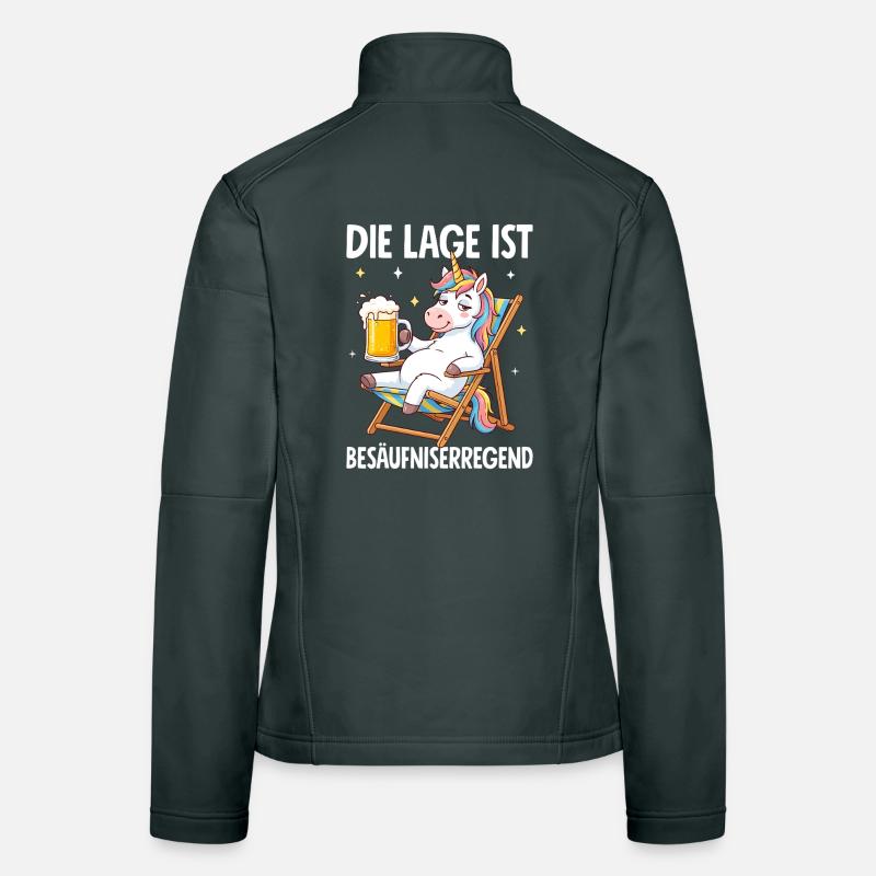 Die Lage Ist Besäufniserregend mit Einhorn Frauen Softshelljacke