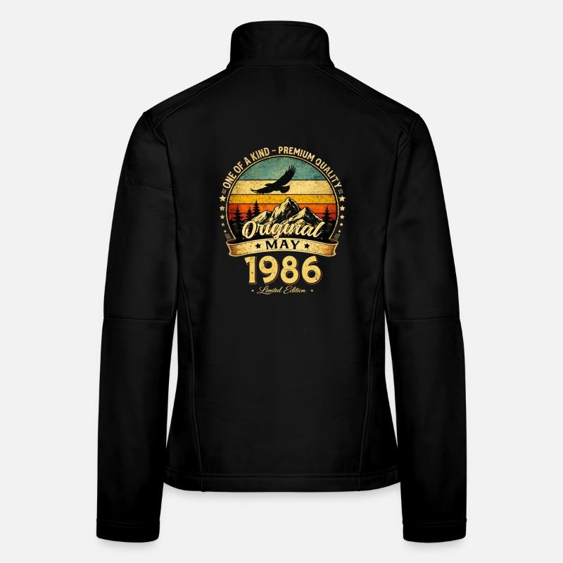 40. Geburtstag Geschenk Mann Original Mai 1986 Frauen Softshelljacke