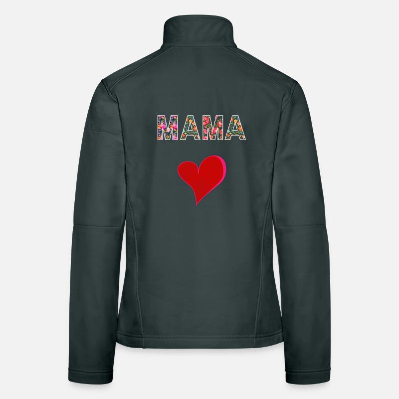 Mama Blumen Design Muttertag Geschenk Liebe Frauen Softshelljacke