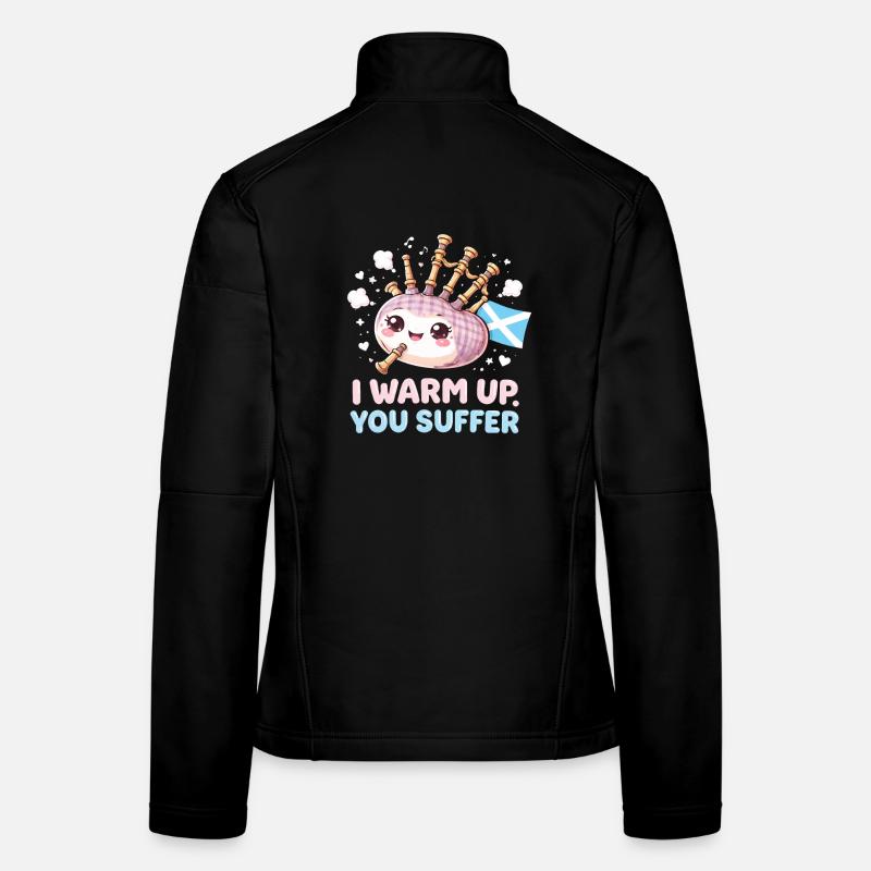 cornemuse cornemuse je m’échauffe tu souffres Veste en tissu softshell Femme