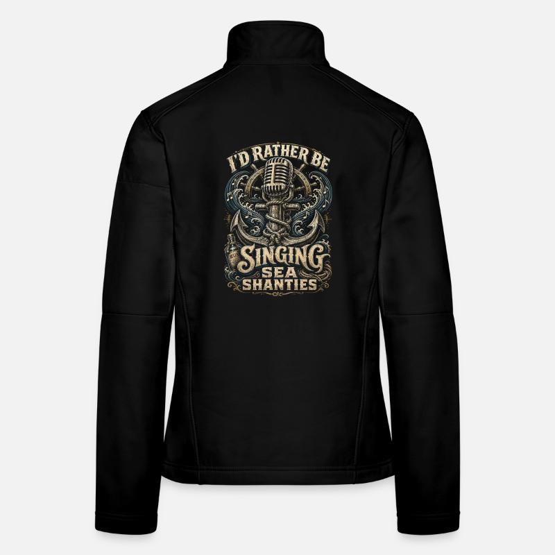 Chansons marines de chœur de bidonvilles Veste en tissu softshell Femme