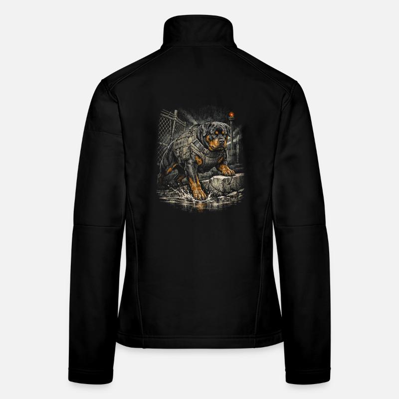 Chien Rottweiler Veste en tissu softshell Femme