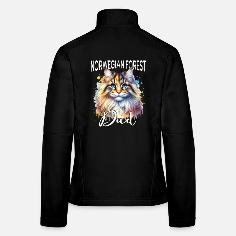 Norwegian Forest Cat Dad Women's Softshell Jacket