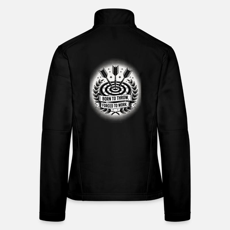 Darts design for darts players for darts fans - Women's Softshell Jacket - black