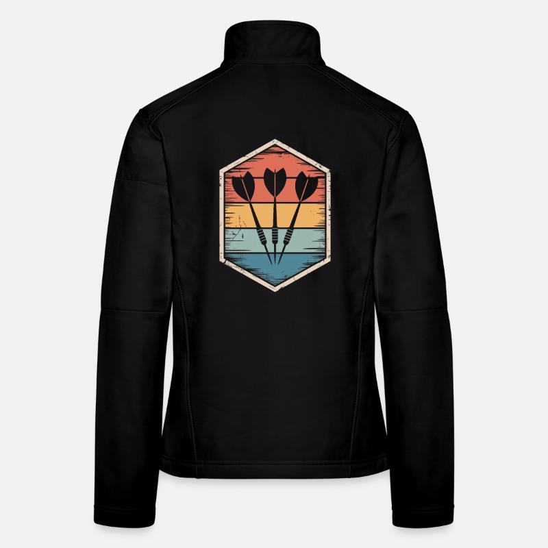 Darts design for darts players for darts fans - Women's Softshell Jacket - black