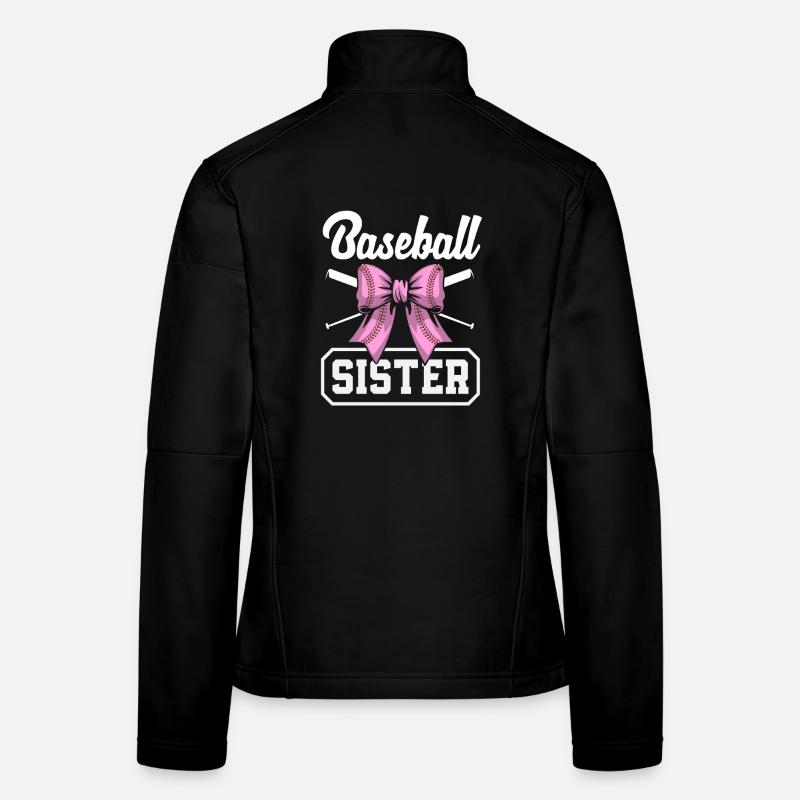 Baseball Schwester Schleife Schläger Pink Frauen Softshelljacke