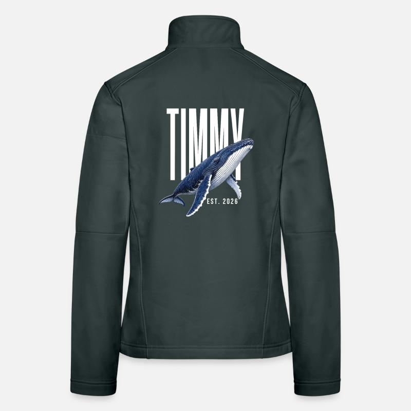 Timmy Wal Est 2026 Buckelwal Shirt Frauen Softshelljacke