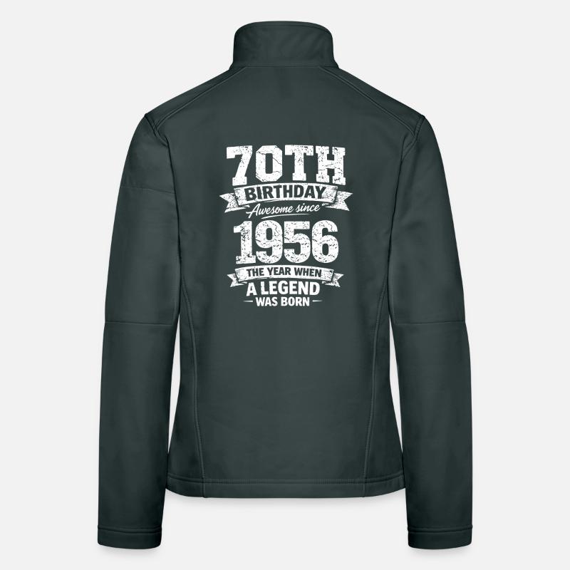 70th Birthday 1956 Legend Vintage Design Women's Softshell Jacket