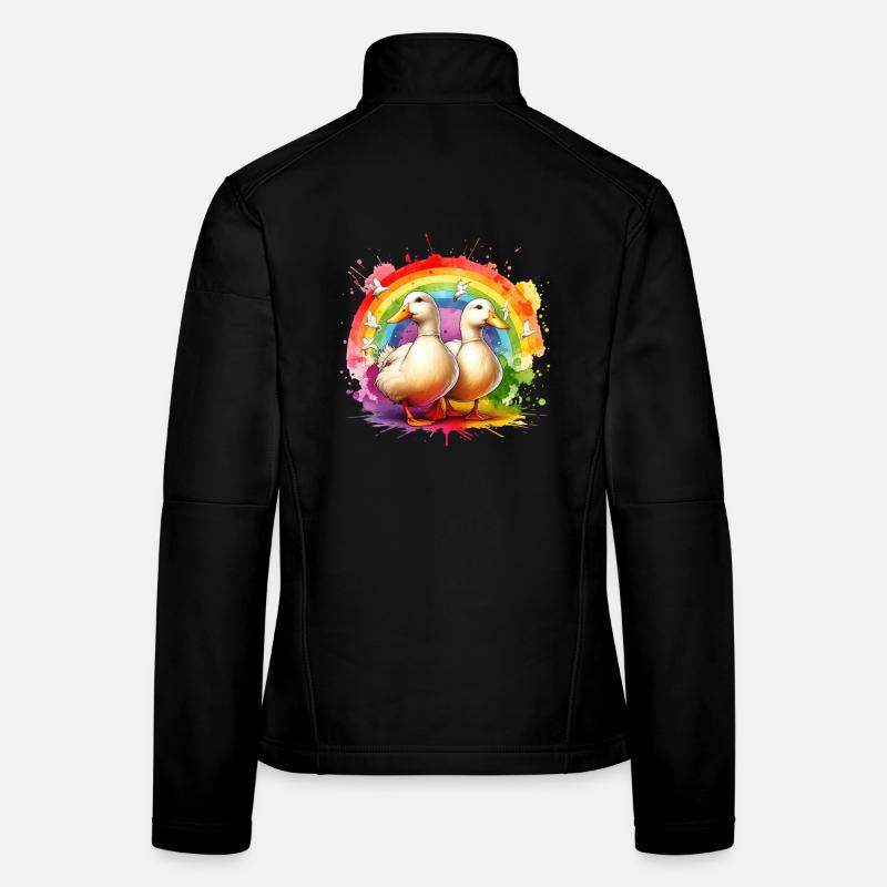 Cadeau canard laqué Veste en tissu softshell Femme