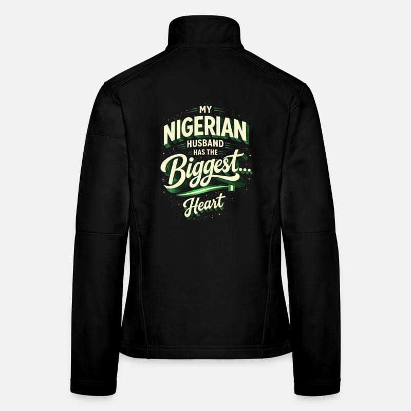 Nigerianischer Ehemann, mon mari nigérian, Veste en tissu softshell Femme