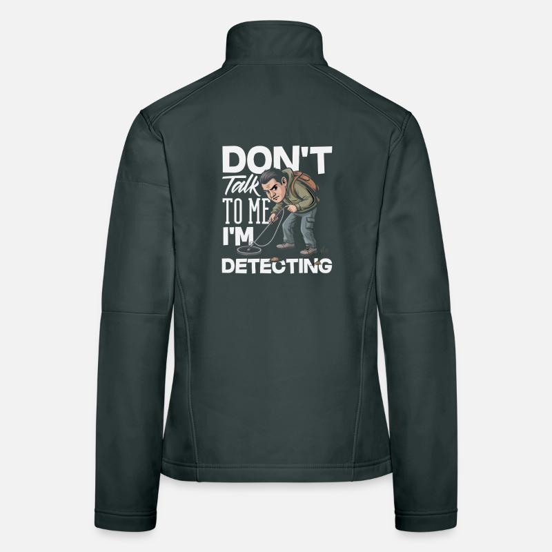 Ne pas approcher I Examiner le détecteur de métaux Veste en tissu softshell Femme