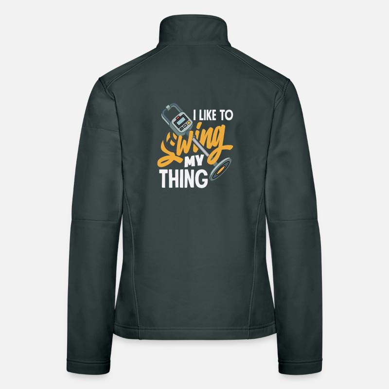 J’aime balancer mon truc à Sondeln Spruch Veste en tissu softshell Femme