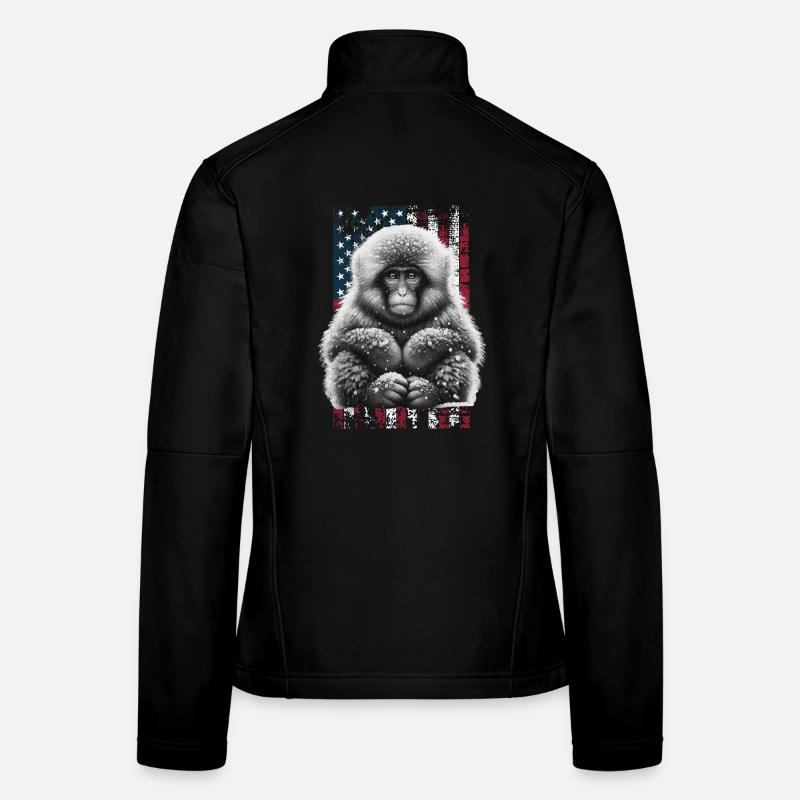 Japanese Macaque US Japanmakak Frauen Softshelljacke