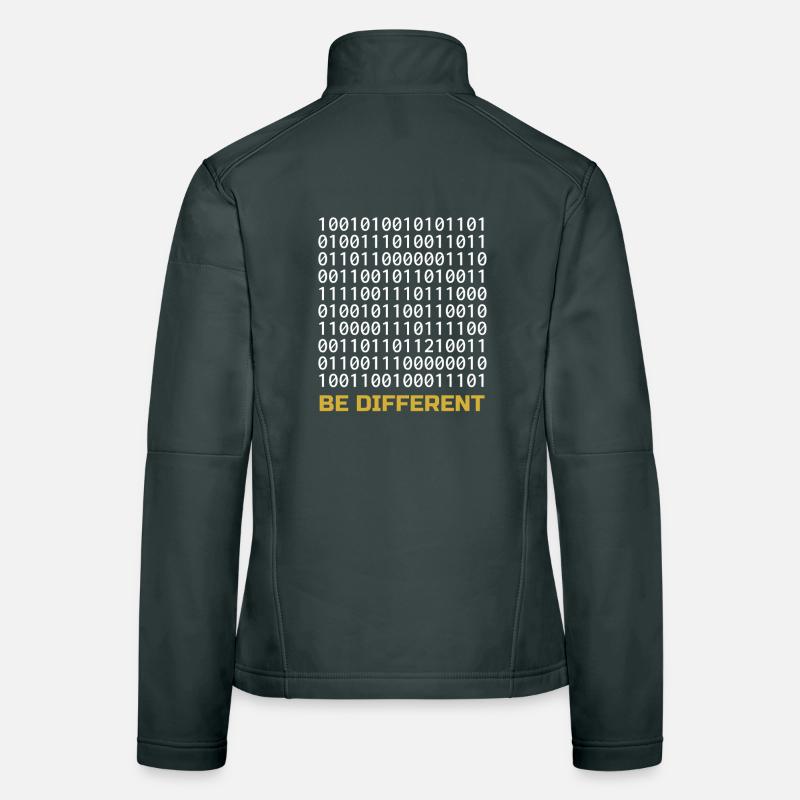 Être différent : Motif binaire avec message Veste en tissu softshell Femme