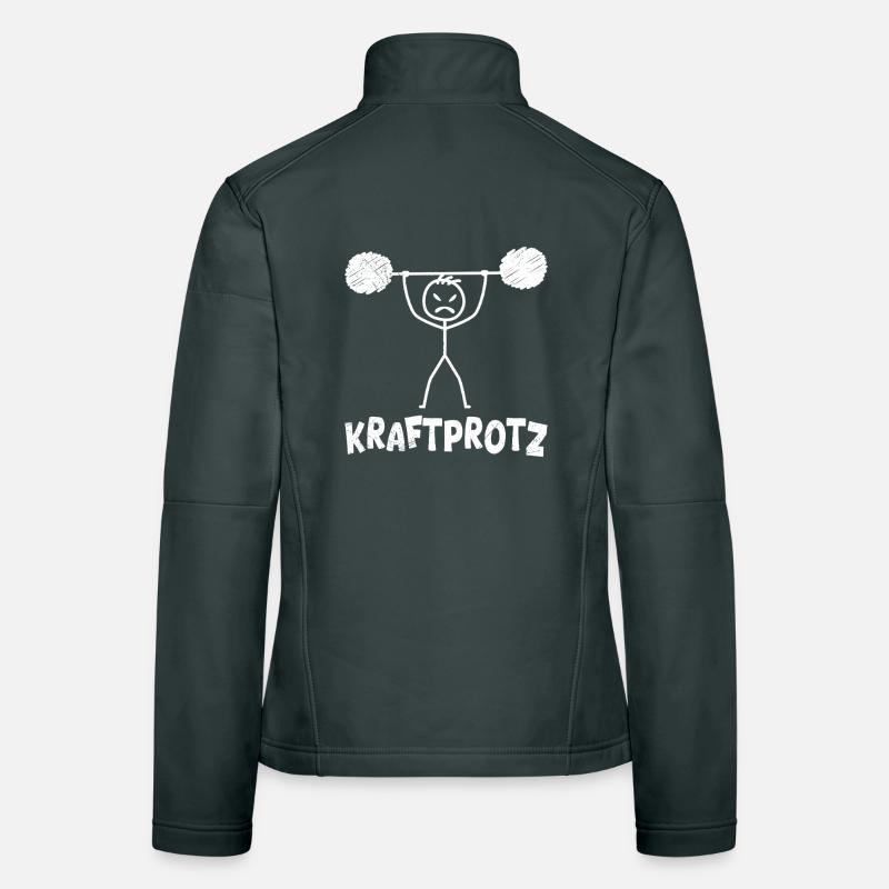 Strichmännchen KRAFTPROTZ Lustiges Frauen Softshelljacke