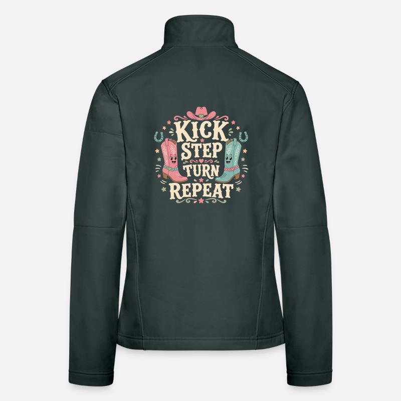 Kick Step Turn Repeat Frauen Softshelljacke