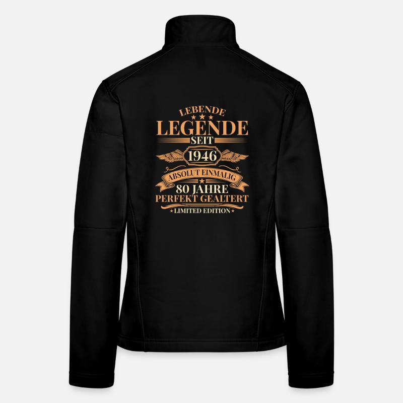 Baujahr 1946 Lebende Legende – 80. Geburtstag Frauen Softshelljacke