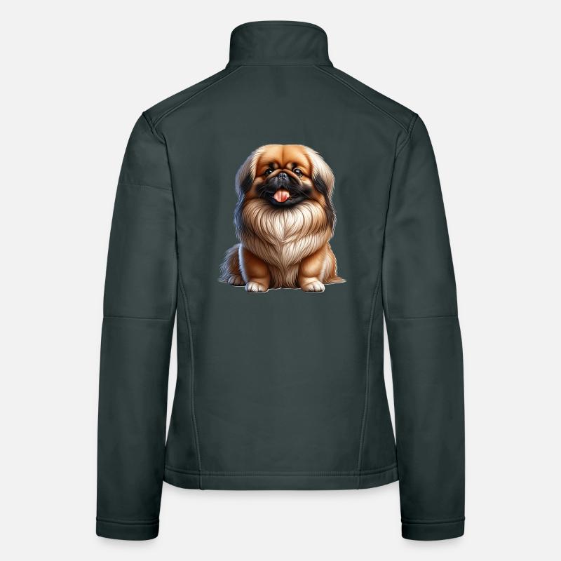 Pekinese Pekingese Frauen Softshelljacke
