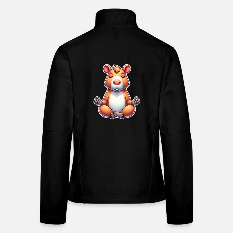 Méditation yoga Capybara Veste en tissu softshell Femme