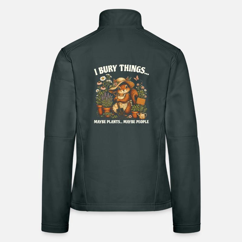 Ich vergrabe Dinge, vielleicht pflanze ich Eichhörnchen. Frauen Softshelljacke