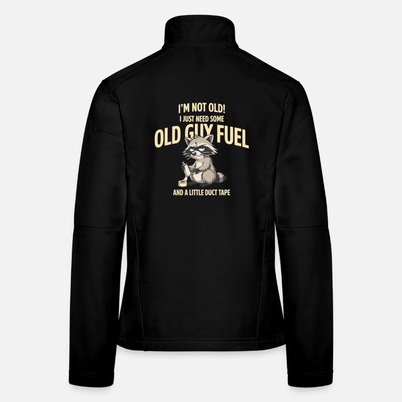 Grumpy Raccoon Old Guy Fuel Tee Veste en tissu softshell Femme
